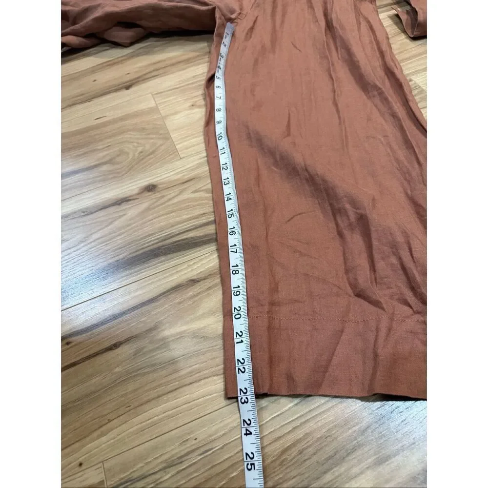 Everlane THE WRAP JUMPSUIT IN LINEN oversized boho lagenlook sz 2